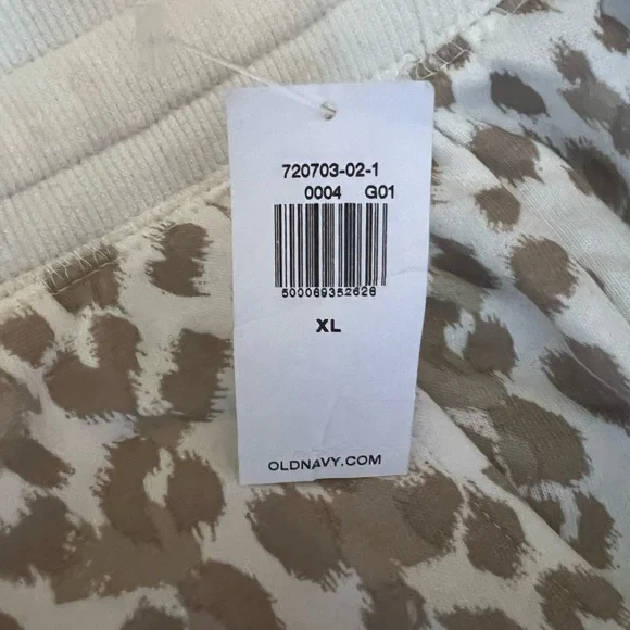Old Navy Cream and Brown Leopard Print Pants - Picture 3 of 7